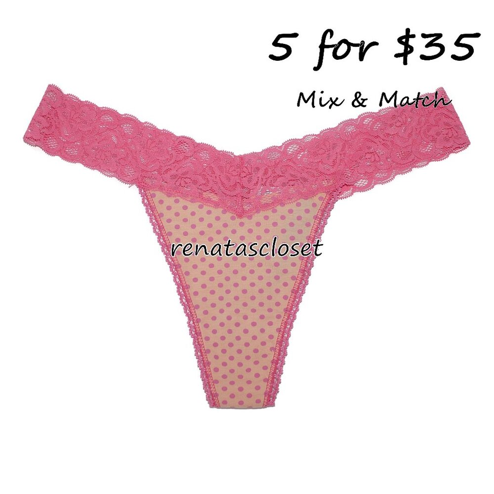 International Intimates Women's Perfect Lace Thong Panty NWT